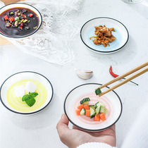 4 packs of seasoning dishes dipping dishes vinegar dishes small plates ceramic creative household tableware pickles small dishes seasoning dishes