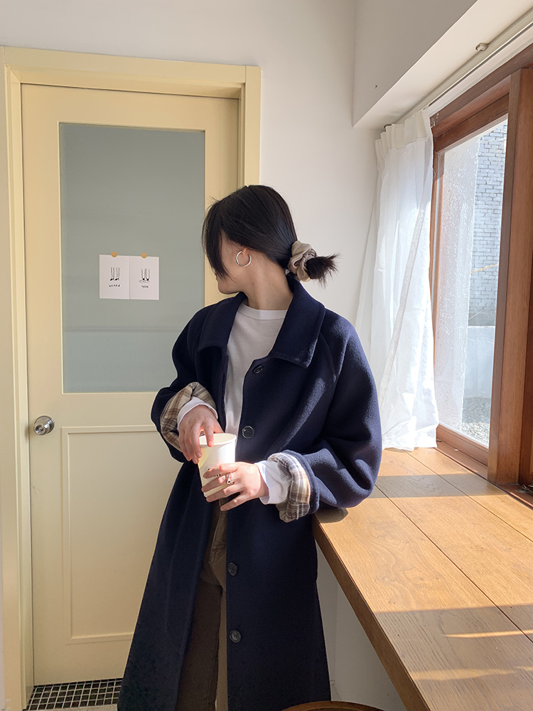 双面羊毛长款大衣,腰带设计女神范10