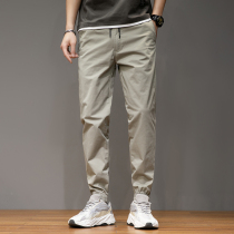 Boomer Spring Fall Workwear Pants Mens Korean Version Trend Loose big code bunches Casual Long Pants Small Feet Kharen Pants