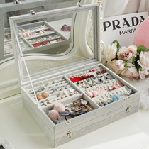 Jewelry box simple earrings earrings box small hand jewelry collection storage box necklace ring ear hairclip finishing box