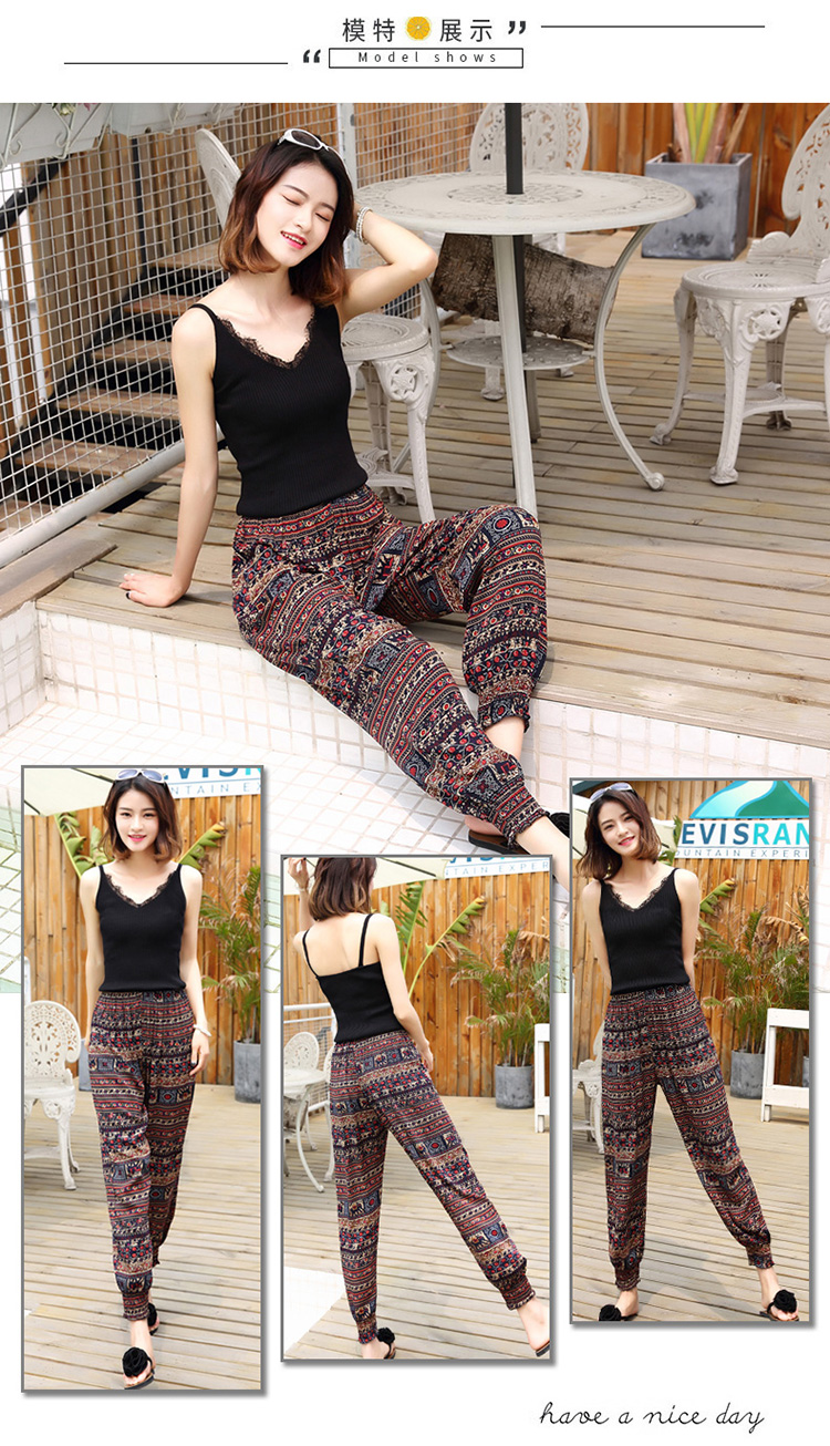 Pantalon léger femme en coton - Ref 3429990 Image 17