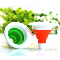 Kitchen small liquid food grade folding mini telescopic funnel oil funnel oil pot leaker household silicone oil drain