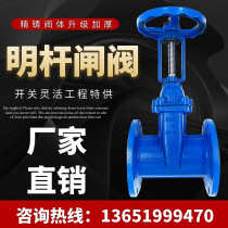 Shanghai Hugong valve open rod gate valve Z41X-16Q elastic soft seal flange Cast iron fire tap DN80