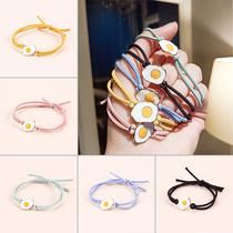 Egg flower hair accessories female leather band childrens headwear cute Hairband Net red head rope girl rubber band tie hair rope