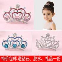 Korean childrens crown headdress princess girl birthday hair comb girl performance dance comb baby hair accessories hair card