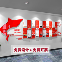 Party branch propaganda wall stickers Branch party member activity room layout Party government Party history cultural wall Stairs cultural style wall