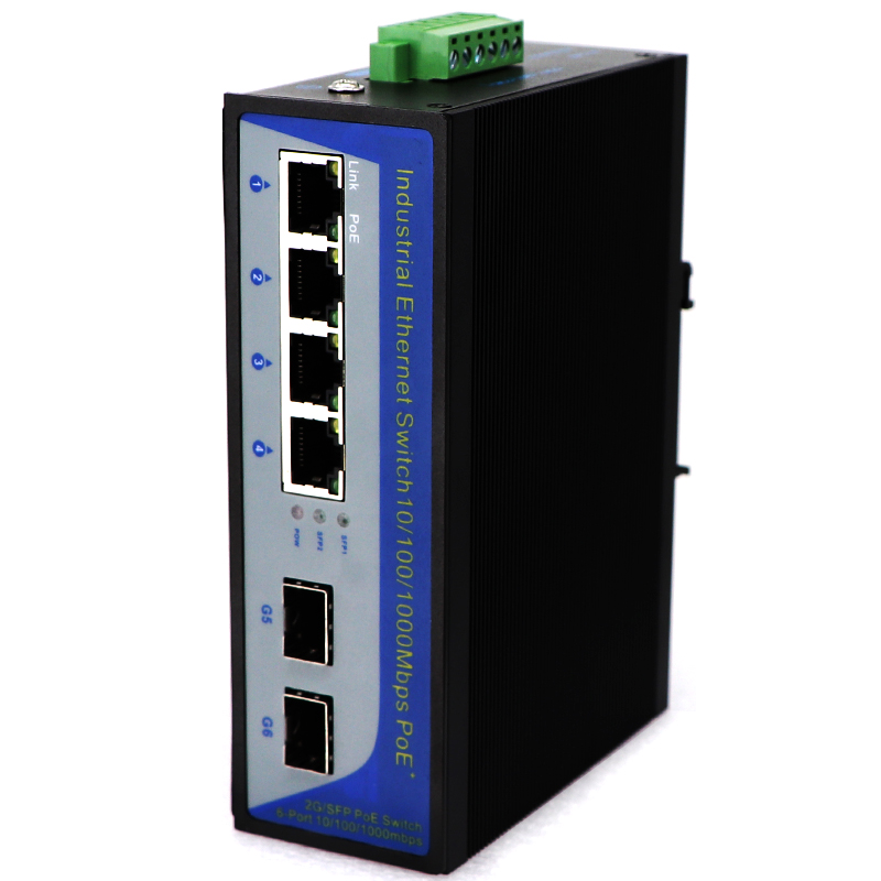 aopre industrial grade switch gigabit 2 optical 4 electric sfp port fiber optic switch compatible industry sfp gigabit fiber optic module rail type fiber optic transceiver converter extender