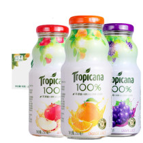 Pure fruit juice Tropicana glass bottle orange juice grape juice apple juice 250ml × 6 bottles