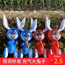 Luminous inflatable frogs PVC inflatable large earbuds with light cartoon Animals Children Toy Night market stall source