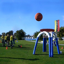 Fun games Childrens inflatable shooting frame Outdoor basketball rack Slam dunk master shooting device Parent-child development props