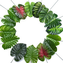 Norse wind simulation fake leaves plastic decorative leaves shooting props background decorative leaves single green leaves