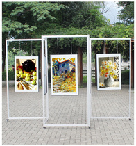 Folding calligraphy and painting exhibition board School art calligraphy works display frame Calligraphy and painting photography exhibition frame Movable folding screen