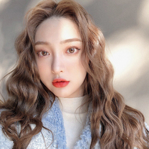 Wig female long curly hair net red egg roll wool roll corn hot natural vivid fluffy long hair full head cover