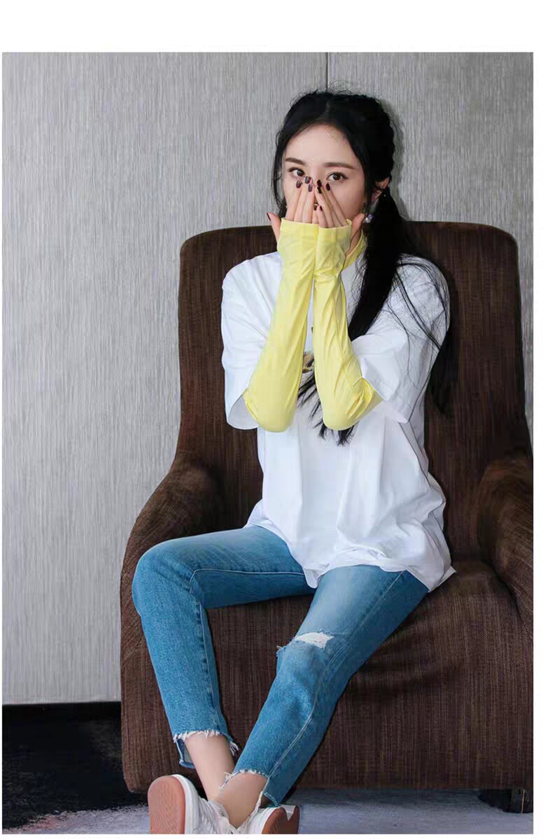 密室大逃脱明星杨幂同款白色上衣2020新夏宽松小鹿印花短袖t恤女