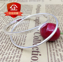 Sterling silver 999 two-piece multi-ring bracelet Glossy fashion solid bracelet Foot silver fine silver bracelet to send girlfriend