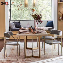 Nordic modern restaurant dining chair wrought iron single backrest cafe backrest chair small apartment light luxury home dining chair