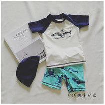 Childrens swimsuits boys and children infants and young babies sunscreen warm and quick-drying hot spring swimsuit