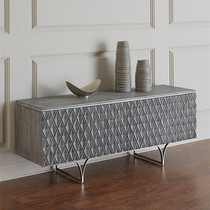 American light luxury solid wood porch Cabinet sideboard retro gray locker side cabinet decoration cabinet neoclassical TV cabinet