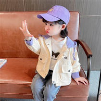 Girl Coats Spring Autumn Nets Red 2022 New Ocean Gas Children Children Spring Baby Clothes Boomer Baby Spring Clothes