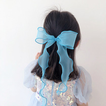 Korean version of the new candy is organza ribbon bow childrens top clip clip clip hairclip pin princess headdress