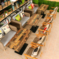 Milk tea shop chairs sofa deck Cafe dessert shop chairs cold store restaurant xiu xian ba combination