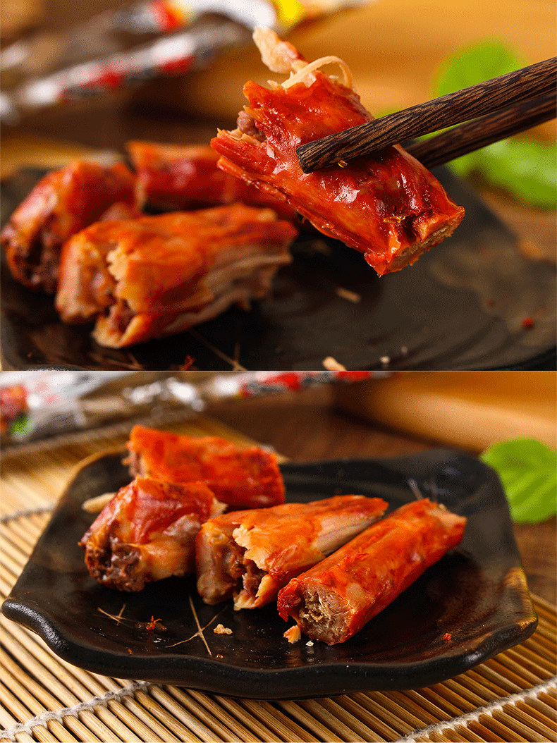 报春辉 乡巴佬口味鸡脖子批发休闲麻辣零食 劲爆烤脖22g*30袋包邮