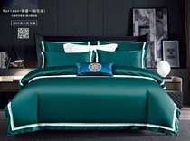 Imported horse cotton pure cotton 100 Horsecotton Four Pieces Beds Bedding all-cotton European-style appliqued bedsheet