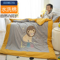 Childrens kindergarten quilt Three sets of lunches to sleep in the garden with core quilted by special six sets of baby winter quilted by full cotton bedding