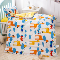 Kindergarten three-piece quilt set quilt cartoon nap baby baby pure cotton quilt cover mattress with core childrens bed supplies