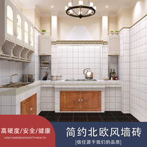 Nordic kitchen bathroom tile floor tiles 300x600 pure white bread Plaid tiles matte glazed tiles wall tiles
