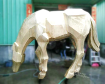 Stainless steel argon welding horse various Animal Garden series sculpture high-grade hardware products custom production