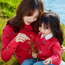 High-end pro-child clothing spring clothing 2022 new foreign air needle weasel-clad foreign air fringed street mother woman dress with dress round collar