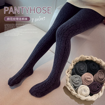 Girls pantyhose Spring autumn 2022 new children hitting bottom pants 100 hitch a little girl pure color one-piece socks