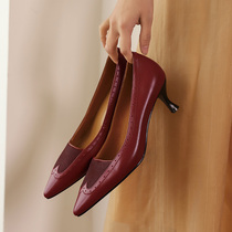 Cat Ye homemade temperament French small high heels pointed design sense goddess fan Net red ins fairy gas single shoes children