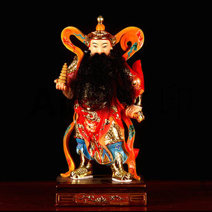 印午手工彩绘托塔天王李靖神像摆件道教供奉镇宅辟邪风水摆件佛像