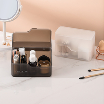 Cosmetic Storage Box Plastic Makeup Brushed Lipstick Red Box Home Mirror Cabinet Tabletop Finishing Box Skin Care Products Box