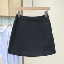 Popular color coordinates autumn new womens clothing brand discount store simple and wild temperament short skirt skirt