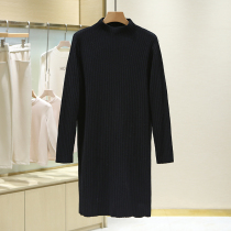 Selected good goods popular color coordinates discount store winter New simple temperament long solid color sweater