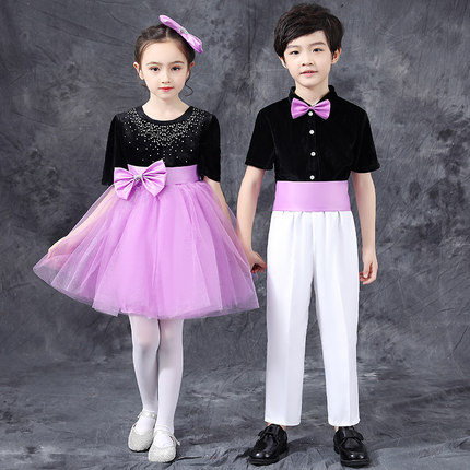 Children's performance clothing primary and secondary school students cantata clothing school uniform poetry recitation children's performance clothing choir men and women