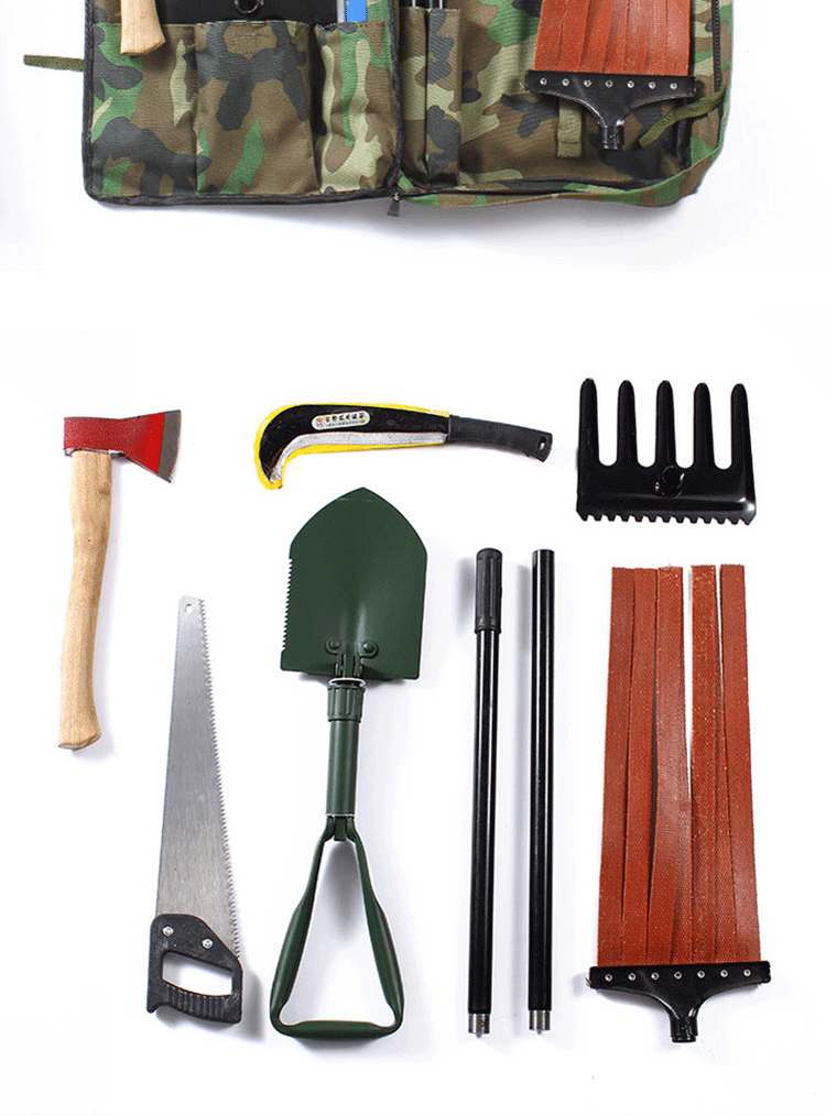 森林灭火组合工具8件套扑火组合工具多功能抢险工具包三合一林场