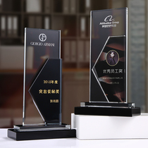 Trophy crystal custom creative lettering Photo medal Bank car insurance company award souvenir custom