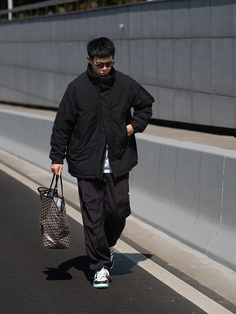MASSULTI 22AW日系廓形机能Teflon防水防风保暖夹棉夹克棉服外套