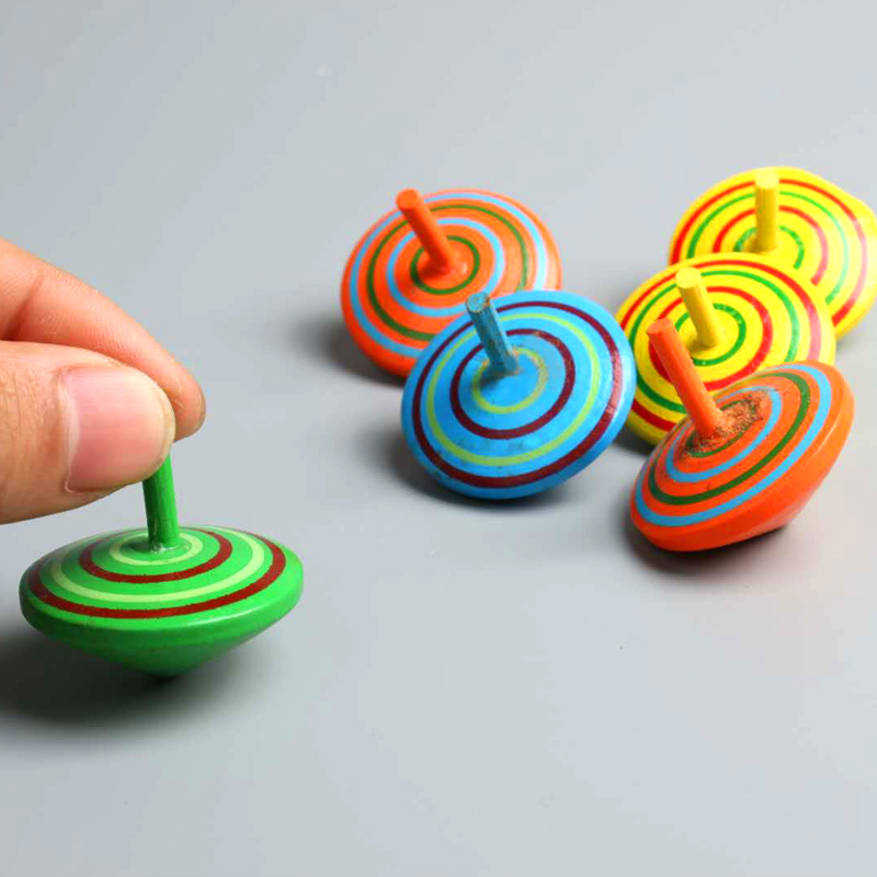 男生女孩手转解压创意木质旋转小陀螺玩具儿童手动拧转怀旧坨螺