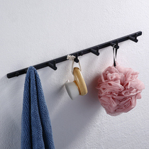 German black 304 stainless steel coat hook hook Hook row hook door rear bathroom toilet hardware