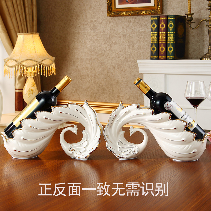 European wine accessories creative I household ceramic table wine rack sitting room place version into gifts