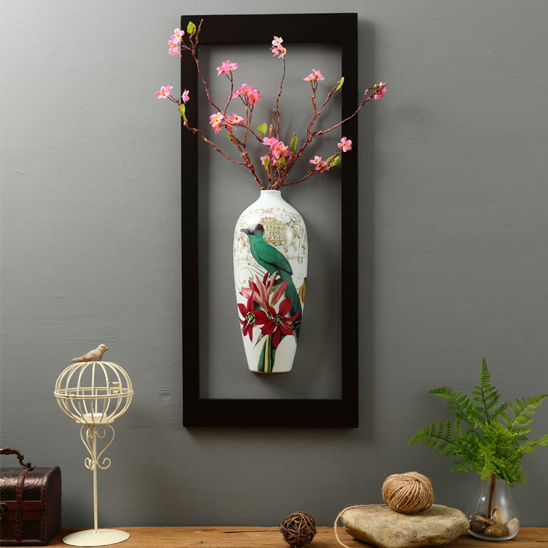 New Chinese style household decorations hanging creative sitting room, dining - room metope room corridor wall act the role of ceramic vases, furnishing articles