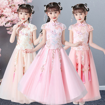 Super fairy childrens costume Hanfu Childrens costume Tang costume suit Summer dress 12 Summer 10 Spring and autumn 8 Chinese style 6-year-old spring and summer