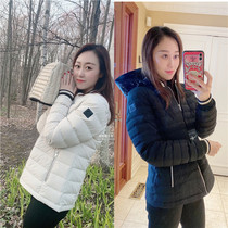 Spike new MOOSE scissors female black technology stretch fabric down jacket cap detachable Canada