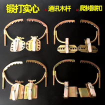 Wooden pole foot buckle iron shoe climbing tool black fried telecom wooden pole buckle foot buckle electrical repair tool