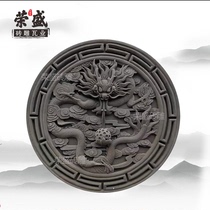 Dragon puff Brick Sculptures Antique brick Carved Wall Patio wall Courtyard External Wall Decoration Relief Photo Wall Chinese Ancient Jian Engraved Brick